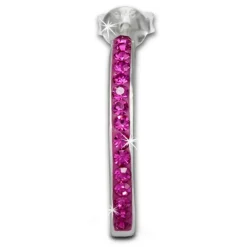 SilberDream Ohrringe Glitzer Creole pink Zirkonia 925 Silber SDO8701P
