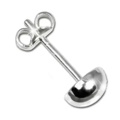 SilberDream Ohrringe Halbkugel 6mm glanz 925 Silber Ohrstecker SDO5556