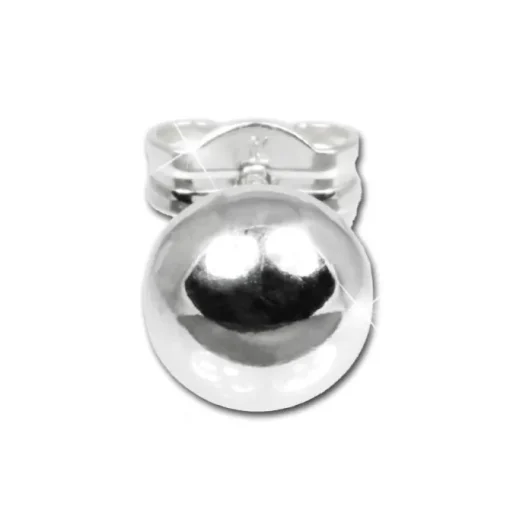 SilberDream Ohrringe Halbkugel 6mm glanz 925 Silber Ohrstecker SDO5556