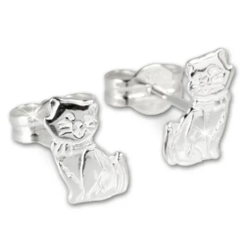 SilberDream Ohrringe Katze 925 Sterling Silber Ohrstecker SDO512