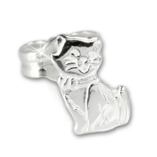 SilberDream Ohrringe Katze 925 Sterling Silber Ohrstecker SDO512