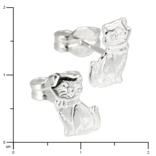 SilberDream Ohrringe Katze 925 Sterling Silber Ohrstecker SDO512