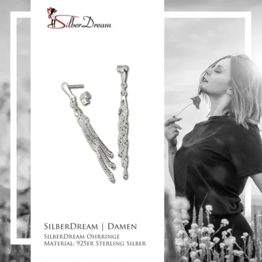 SilberDream Ohrringe 3-Kettchen 925 Silber Ohrstecker SDO511