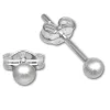 SilberDream Ohrringe Kugel 3mm matt 925er Silber Ohrstecker SDO5543