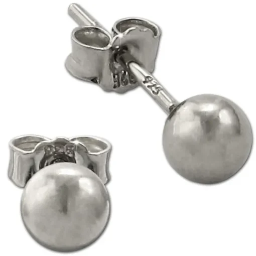 SilberDream Ohrringe Kugel 925 Sterling Silber Ohrstecker SDO597J5S