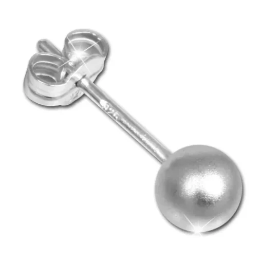 SilberDream Ohrringe Kugel 5mm matt 925er Silber Ohrstecker SDO5545