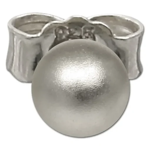 SilberDream Ohrringe Kugel 925 Sterling Silber matt Ohrstecker SDO597J4M