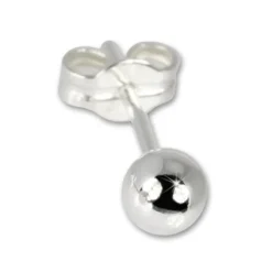 SilberDream Ohrringe Kugel klein 925 Sterling Silber Ohrstecker SDO527