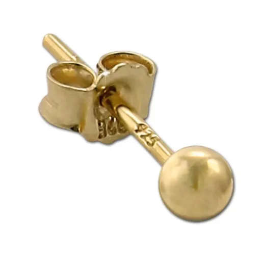 SilberDream Ohrringe Kugel 925 Sterling Silber vergoldet Ohrstecker SDO597Y3S