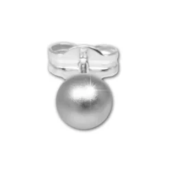 SilberDream Ohrringe Kugel 4mm matt 925er Silber Ohrstecker SDO5544