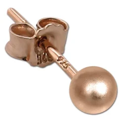 SilberDream Ohrringe Kugel matt 925 Silber rosevergoldet Ohrstecker SDO597E4M