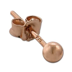 SilberDream Ohrringe Kugel 925 Sterling Silber rose Ohrstecker SDO597E3S