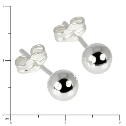 SilberDream Ohrringe Kugel 925 Sterling Silber Ohrstecker SDO515