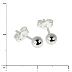 SilberDream Ohrringe Kugel klein 925 Sterling Silber Ohrstecker SDO527