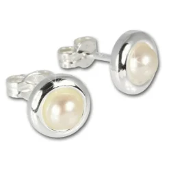 SilberDream Ohrringe Perle 925 Sterling Silber Ohrstecker SDO500