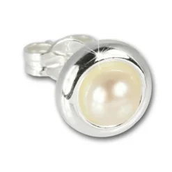 SilberDream Ohrringe Perle 925 Sterling Silber Ohrstecker SDO500