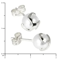 SilberDream Ohrringe Perle 925 Sterling Silber Ohrstecker SDO509