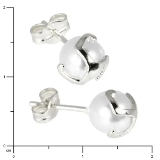 SilberDream Ohrringe Perle 925 Sterling Silber Ohrstecker SDO509
