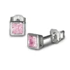 SilberDream Ohrringe Quadrat Zirkonia rosa Silber Ohrstecker SDO704A