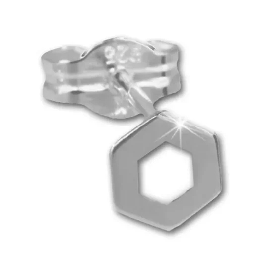 SilberDream Ohrringe Sechseck offen 925er Silber Ohrstecker SDO541