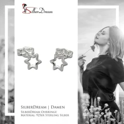 SilberDream Ohrringe Sternchen offen 925er Silber Ohrstecker SDO539