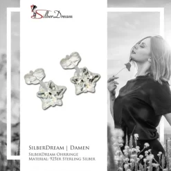 SilberDream Ohrringe Stern Zirkonia weiß 925 Silber SDO513W