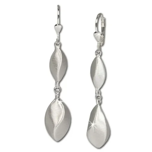 SilberDream Ohrringe Tropfen matt 925 Silber Ohrschmuck SDO346J