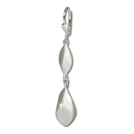 SilberDream Ohrringe Tropfen matt 925 Silber Ohrschmuck SDO346J