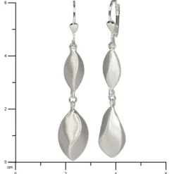 SilberDream Ohrringe Tropfen matt 925 Silber Ohrschmuck SDO346J