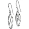 SilberDream Ohrringe verschlungenes Oval 925 Silber Ohrhänger SDO8803
