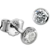 SilberDream Ohrringe Zirkonia weiß 3mm 925 Silber Ohrstecker SDO9203W