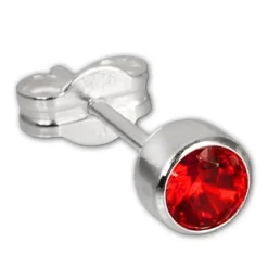 SilberDream Ohrringe Zirkonia rot 925 Silber Ohrstecker SDO503R