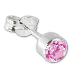 SilberDream Ohrringe Zirkonia pink 925 Silber Ohrstecker SDO503P