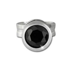 SilberDream Ohrringe Zirkonia schwarz 4mm 925 Silber Ohrstecker SDO5534S