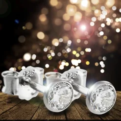 SilberDream Ohrringe Zirkonia weiß 3mm 925 Silber Ohrstecker SDO9203W