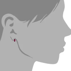 SilberDream Ohrringe Zirkonia oval pink 925er Ohrstecker SDO552P