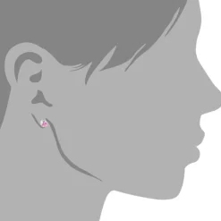 SilberDream Ohrringe Zirkonia pink 925 Silber Ohrstecker SDO503P