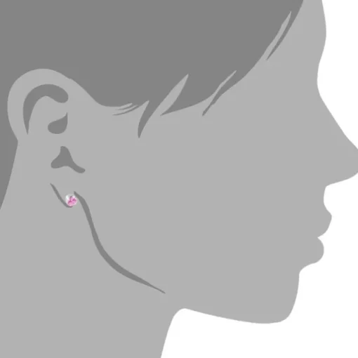 SilberDream Ohrringe Zirkonia pink 925 Silber Ohrstecker SDO503P