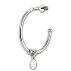 SilberDream Ohrstecker Creole Rund 925 Sterling Silber Damen SDO6701J