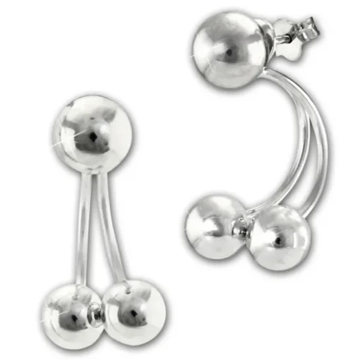 SilberDream Ohrstecker Dangle Ear Cuff Kugeln 925 Silber Damen Ohrringe SDO6709J
