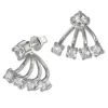 SilberDream Ohrstecker Dangle Ear Cuff Zirkonia rund weiß 925 Silber GSO421W
