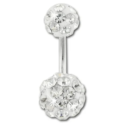 SilberDream Ohrstecker Dangle Zirkonia Kugel weiß 925 Silber SDO8510W