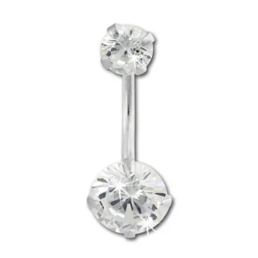 SilberDream Ohrstecker Dangle Zirkonia Rund weiß 925 Silber SDO8511W