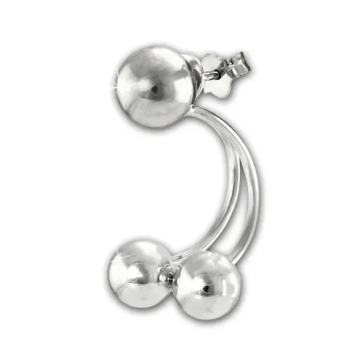 SilberDream Ohrstecker Dangle Ear Cuff Kugeln 925 Silber Damen Ohrringe SDO6709J