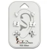 SilberDream Ohrstecker 3er Set Herz, Freunde, Blume 925er Ohrring SDS610WJ
