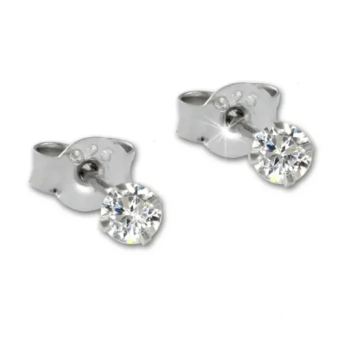 SilberDream Ohrstecker 3er Zirkonia weiß, lila, rosa 925 Silber Ohrring SDS808