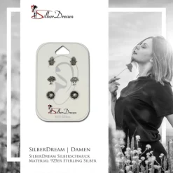 SilberDream Ohrstecker 3er Set Talisman 925 Silber Ohrring SDS805