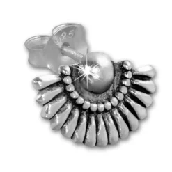 SilberDream Ohrstecker Fächer 925 Sterling Silber Damen Ohrrring SDO8215S