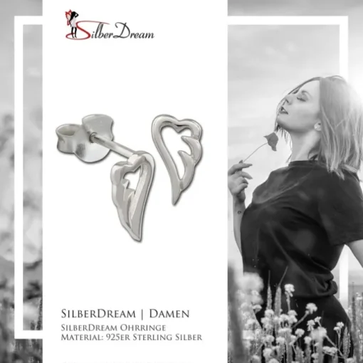 SilberDream Ohrstecker Flügel 925 Sterling Silber Ohrring SDO8211J