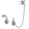 SilberDream Ohrstecker Herz mit einem Helix Ohr Clip 925 Silber SDO8871